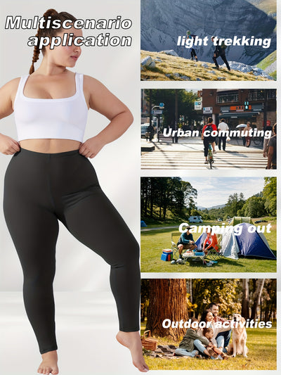 [Stretchy Leggings] Stretchy High-Waist Plus Size Women's Cropped Leggings | Tummy Control, Green, 9/10th Length - Perfect for Yoga & Multiple Sports, Summer New Arrival