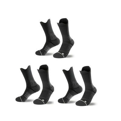 3/6/10 Double Large Size Thick Autumn And Winter Warm Pressure Relief Shockproof Non-Slip Sports Socks for Basketball, Football, Running, And Hiking for Men