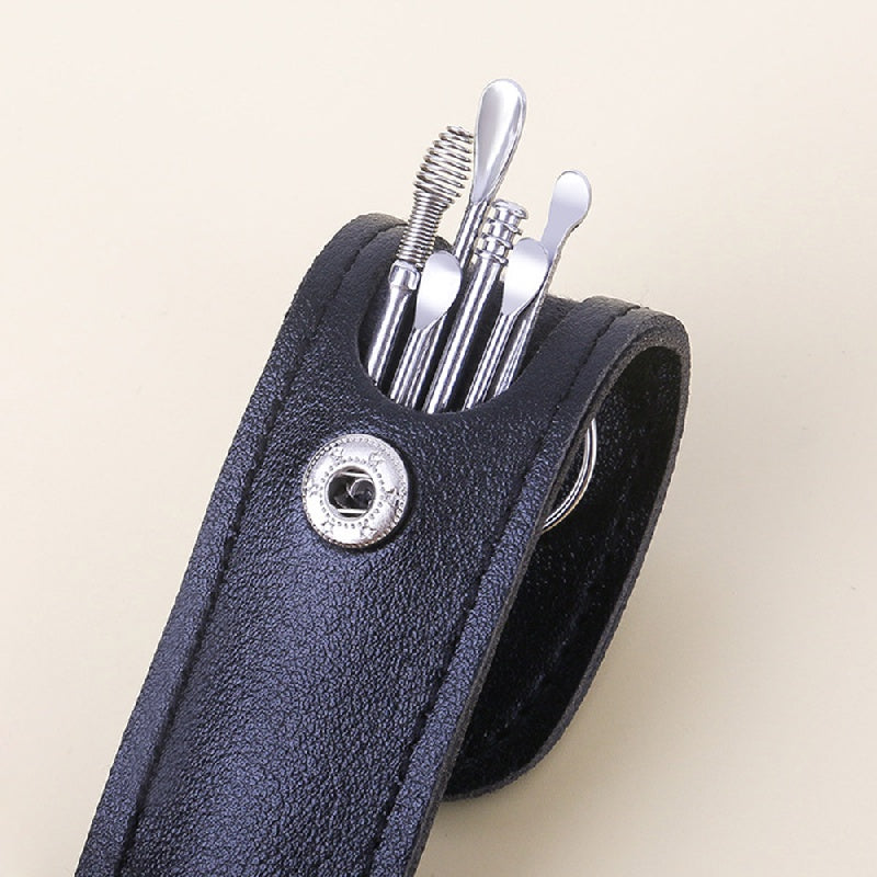 6 قطع من أدوات تنظيف الأذن وإزالة الشمع - أعواد تنظيف الأذن لإزالة شمع الأذن بسهولة وفعالية - ملعقة تنظيف الأذن للعناية الصحية للتنظيف والصيانة