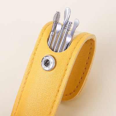 6 قطع من أدوات تنظيف الأذن وإزالة الشمع - أعواد تنظيف الأذن لإزالة شمع الأذن بسهولة وفعالية - ملعقة تنظيف الأذن للعناية الصحية للتنظيف والصيانة