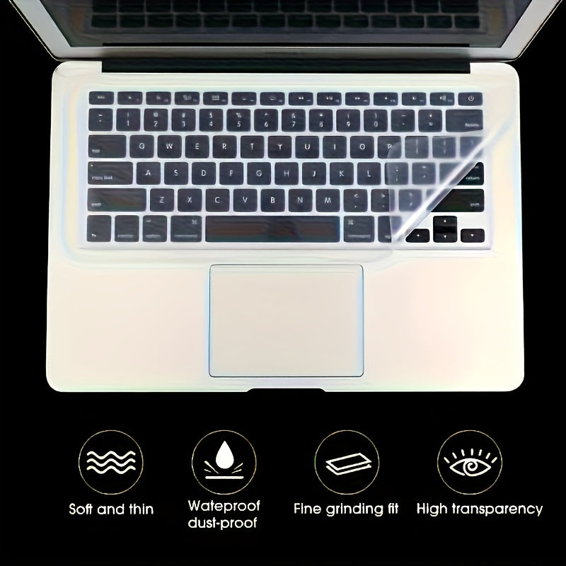 1pc 1 Style 3 Colors Ultra-Thin Keyboard Protective Film Suitable for 30.48-35.56 cm Laptops, Ultra-Thin Silicone Waterproof And Dustproof Keyboard Protective Film, Lightweight And Flexible Protective Film