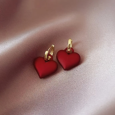 Creative Shiny Delicate Heart Earrings, Elegant Temperament Heart Earrings, Birthday Commemorative Party Christmas Gifts