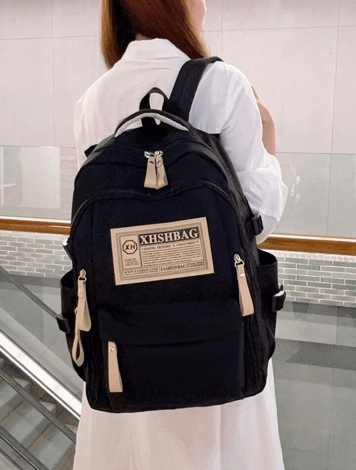 Vintage Retro   Backpack Large Capacity, School And Travel Rucksack With Multiple Pockets