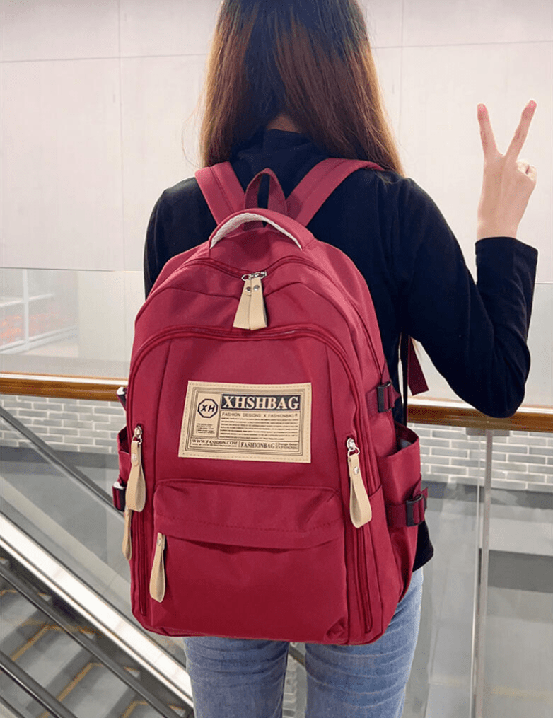 Vintage Retro   Backpack Large Capacity, School And Travel Rucksack With Multiple Pockets