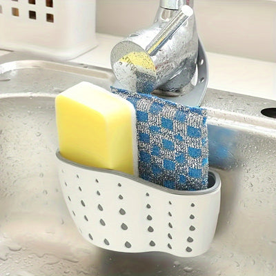 [Space-Saving] Adjustable Snap-On Kitchen Sink Organizer | Durable Plastic Design | Space-Saving | Kitchen Sink Accessories