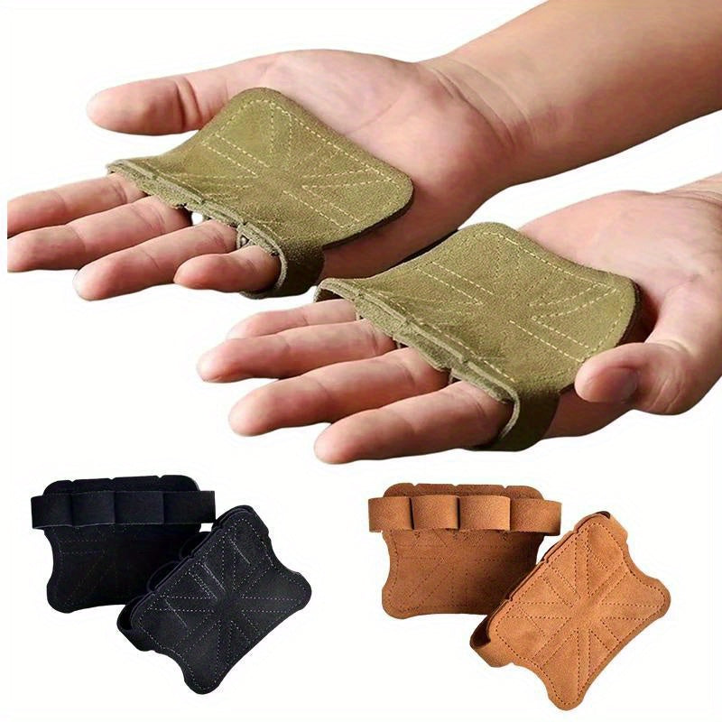 2pcs Non-slip Fitness Gloves, For Strength Training, Weight Lifting Palm Protection, Sports, Gymnastics, Pull Ups