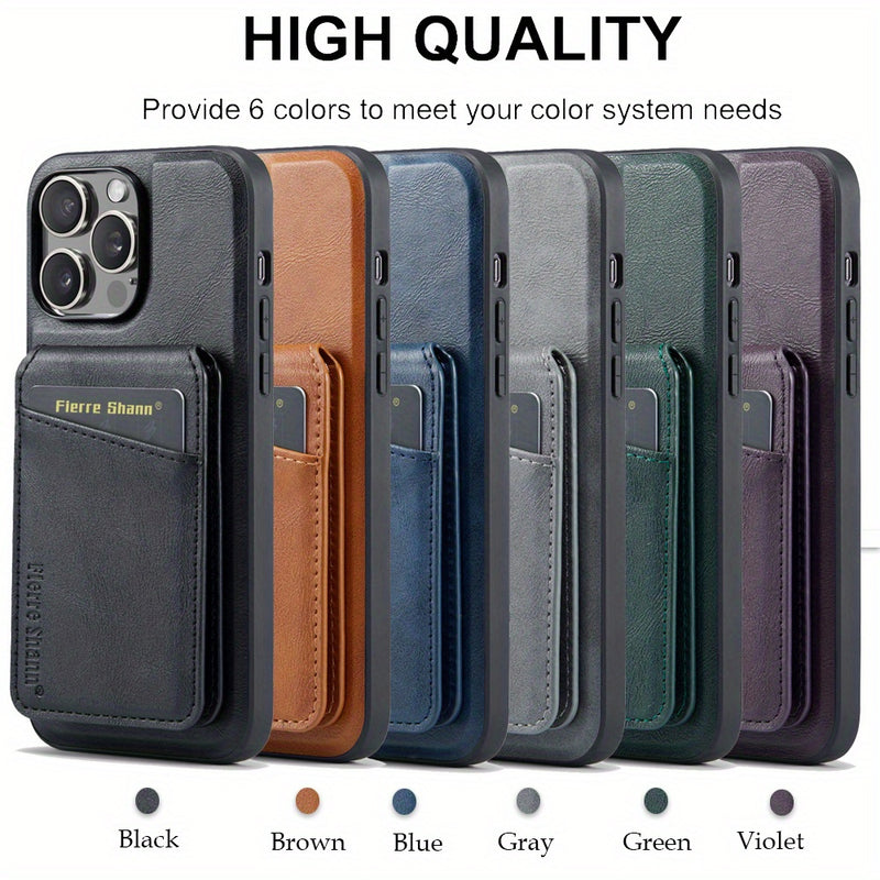Card Insertion Magnetic Integrated Mobile Phone Case for Men And Women High-Quality Texture Mobile Phone Case Suitable for Iphone15 14 13 12 15Promax 14Pro Mobile Phone Case Protector 11 Send Girlfriend Boyfriend Gift XR