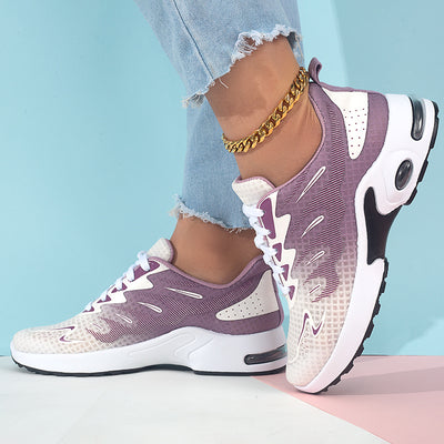 Women's Breathable Mesh Sneakers, Casual Lace Up Outdoor Shoes, Comfortable Low Top Sport Shoes
