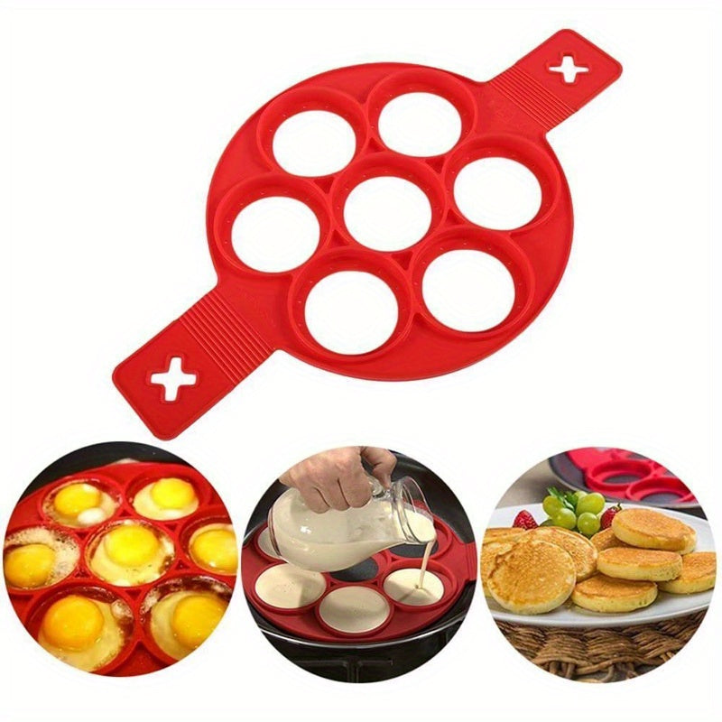 1pc, Silicone Non-Stick Pancake Mold, Egg Frying Mold, Baking Tool, Kitchen Supplies, Kitchen Accessories