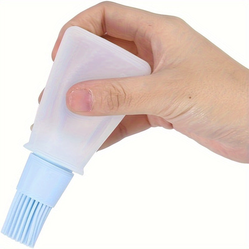 1pc Silicone Basting Brush with Integrated Oil Dispenser, Food Grade, Durable Kitchen Tool, with Oil Dispenser for BBQ, Roasting, And Baking