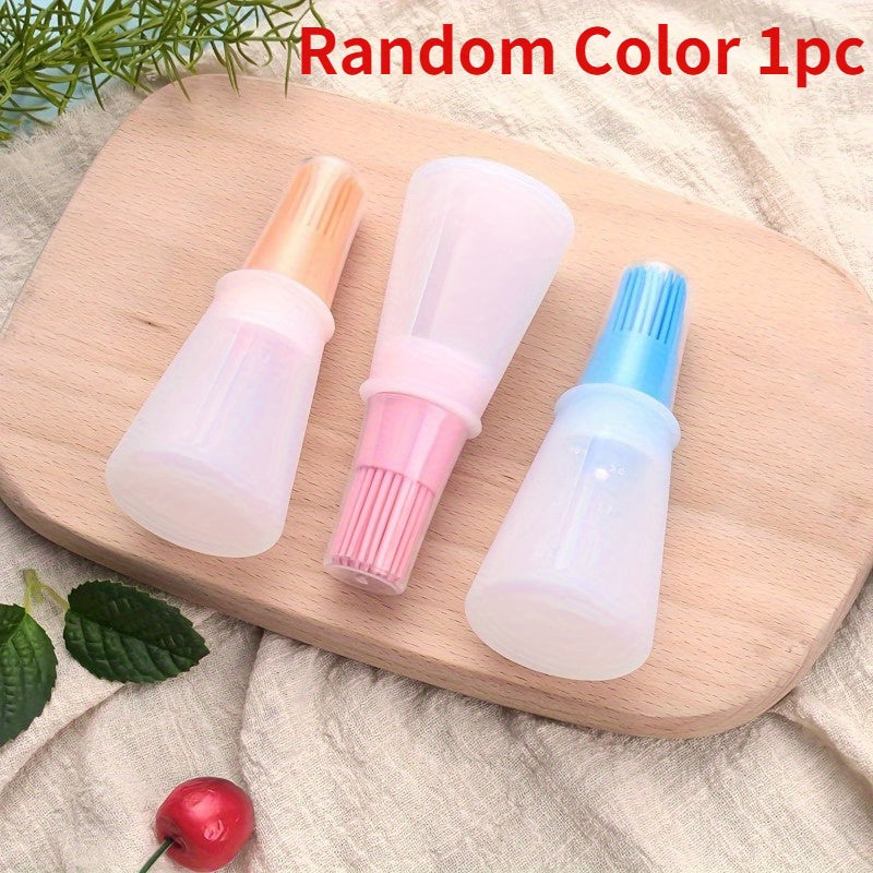 1pc Silicone Basting Brush with Integrated Oil Dispenser, Food Grade, Durable Kitchen Tool, with Oil Dispenser for BBQ, Roasting, And Baking