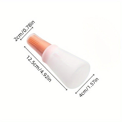 1pc Silicone Basting Brush with Integrated Oil Dispenser, Food Grade, Durable Kitchen Tool, with Oil Dispenser for BBQ, Roasting, And Baking