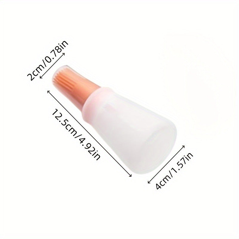 1pc Silicone Basting Brush with Integrated Oil Dispenser, Food Grade, Durable Kitchen Tool, with Oil Dispenser for BBQ, Roasting, And Baking