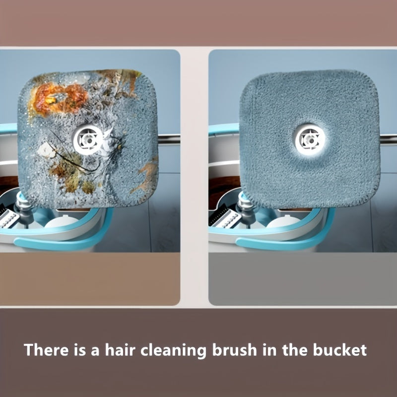 5pcs Microfiber Mop Replacement Cloths for Rotating Hands-Free Mop Buckets - Centrifugal Cleaning, Strong Decontamination, Multi-Surface Use on Floors & Windows, Floor Cleaning Mop, Window Cleaning Tool, Centrifugal Design, D