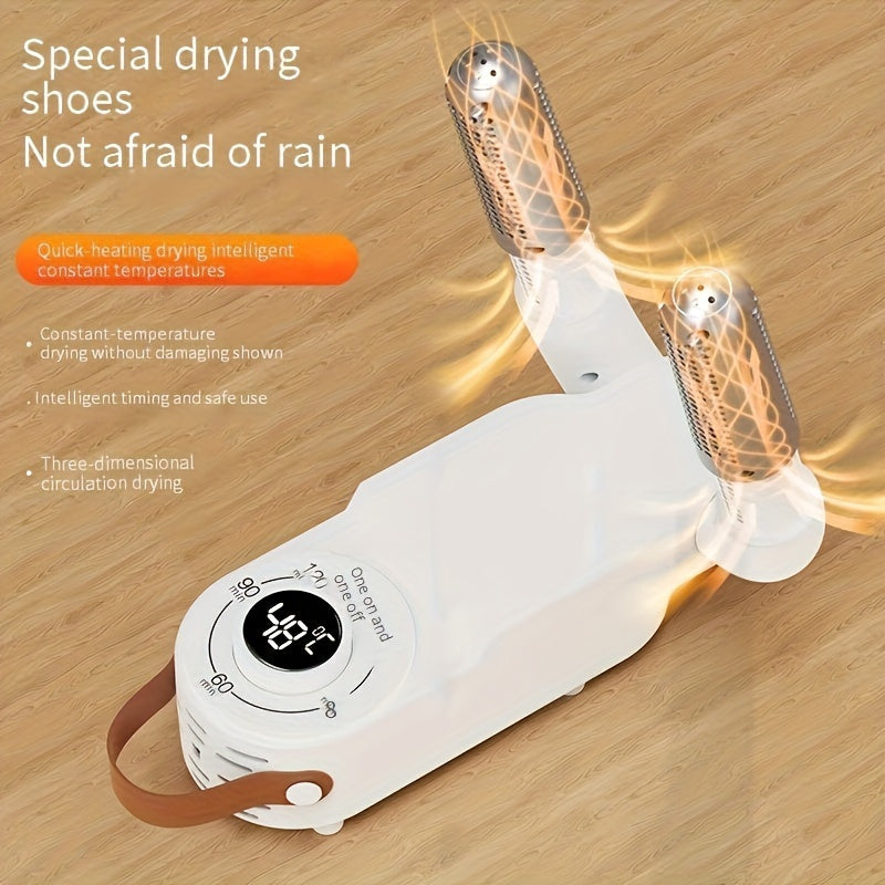 DYFDYF Intelligent Shoe Dryer and Deodorizer with Hot Air Circulation, Fast Drying for Sports Shoes and Socks, 220V-240V European Plug, Plastic Construction, Power Supply - No Battery Required