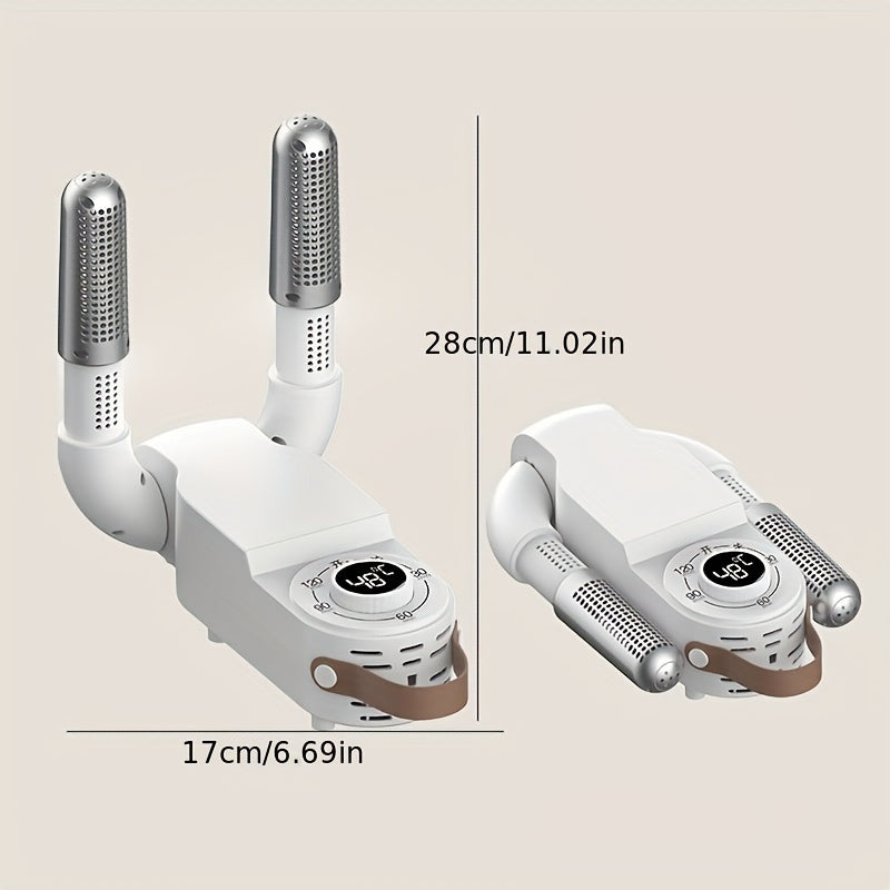 DYFDYF Intelligent Shoe Dryer and Deodorizer with Hot Air Circulation, Fast Drying for Sports Shoes and Socks, 220V-240V European Plug, Plastic Construction, Power Supply - No Battery Required