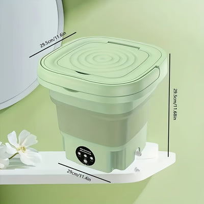 1 Small Folding Washing Machine, Suitable for Car Travel And Dormitory Placement. Space-Saving, Convenient Small Appliance for Washing Underwear, Socks And Underwear Separately