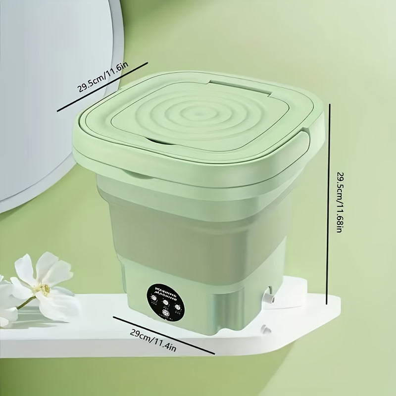 1 Small Folding Washing Machine, Suitable for Car Travel And Dormitory Placement. Space-Saving, Convenient Small Appliance for Washing Underwear, Socks And Underwear Separately