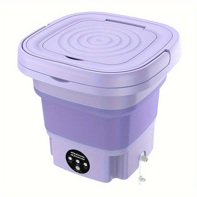 1 Small Folding Washing Machine, Suitable for Car Travel And Dormitory Placement. Space-Saving, Convenient Small Appliance for Washing Underwear, Socks And Underwear Separately