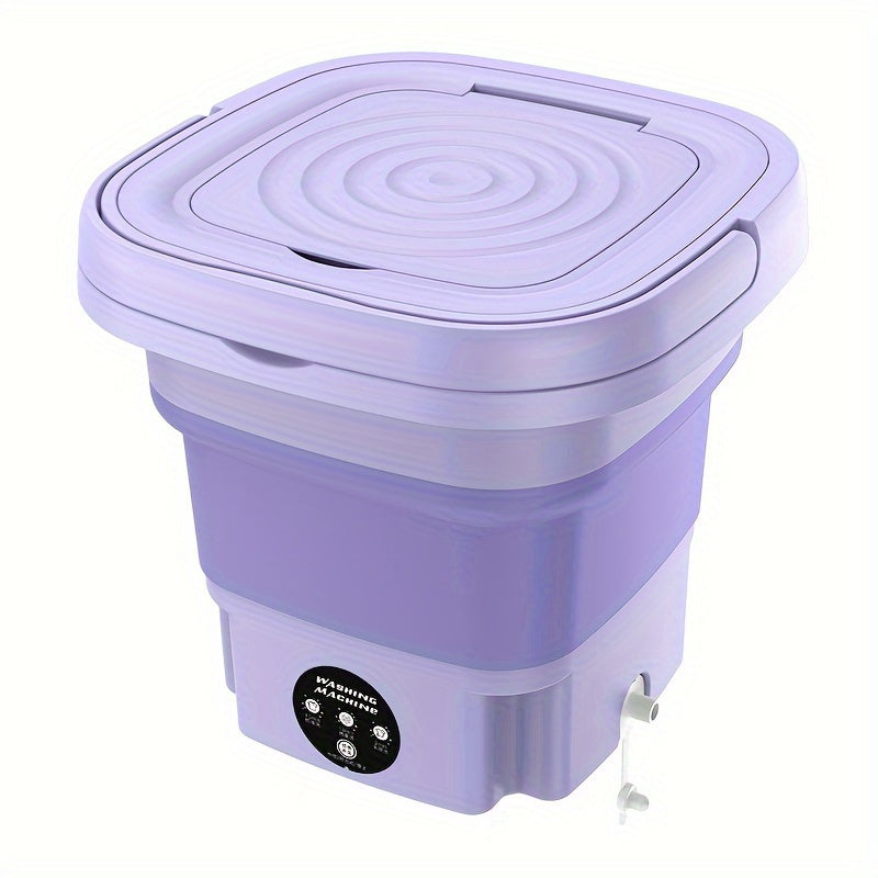 1 Small Folding Washing Machine, Suitable for Car Travel And Dormitory Placement. Space-Saving, Convenient Small Appliance for Washing Underwear, Socks And Underwear Separately