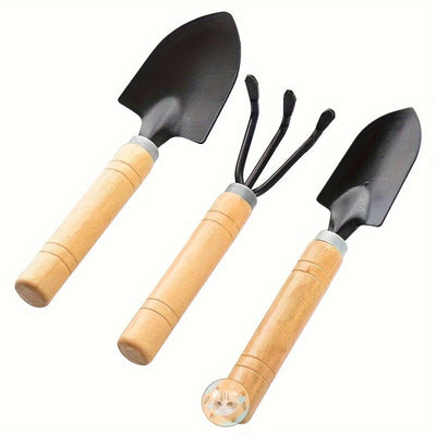 3pcs/Set, Flower Planting Tools, Household Vegetable Planting Gardening, Garden Art, Pine Soil Flower Shovel, Pot Flower Planting Tools, Three-piece Small Shovel