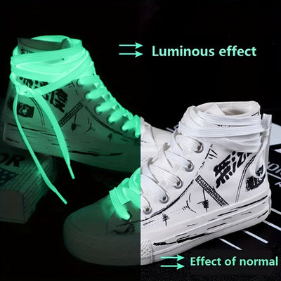 1 Pair Luminous Shoelaces For Sneakers Men Women Sports Shoes, Reflective Shoelaces