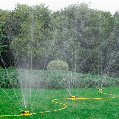6pcs Lawn Sprinkler Set. 360° Rotating Sprinkler with Adjustable Arm, Plastic Material, Multi-Angle Rotation, Garden Irrigation System [2 4-Way Water Connections + 1 4/6 Standard Connection + 1 Multi-Function Connection]