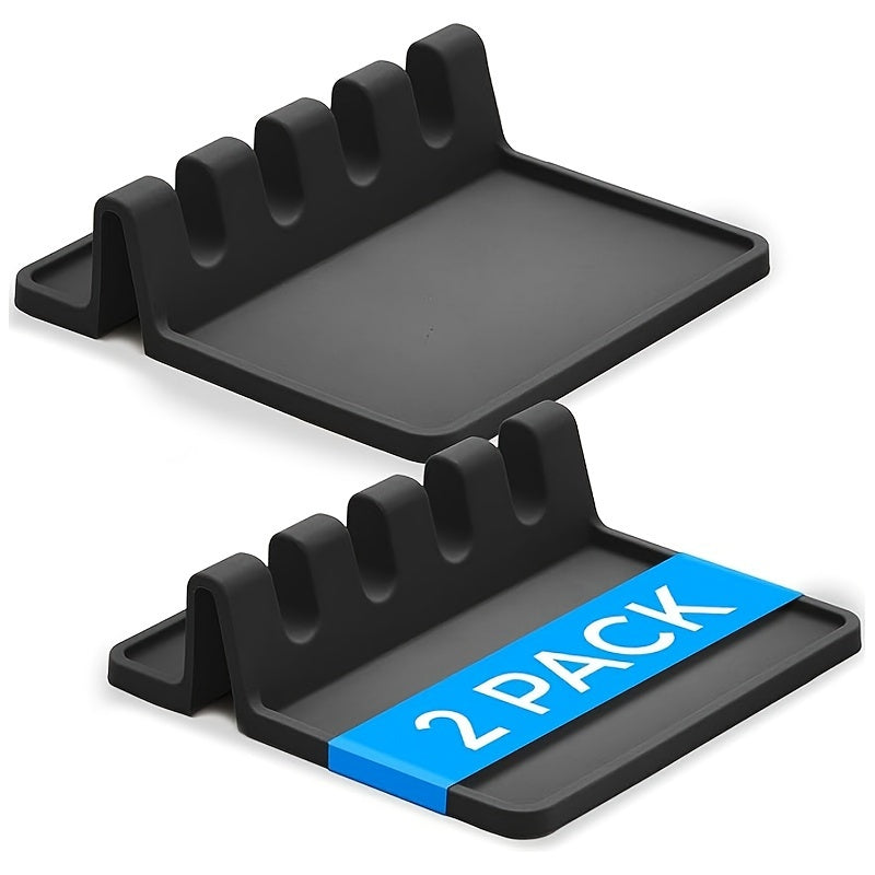 Kitchen Silicone Utensil Holder -, Durable Spoon Rest with Drip Mat - Heat-Resistant Spoon Holder for Stovetops - Spoon Rest for Kitchen Countertops - Support for Kitchen Tools And Utensils.