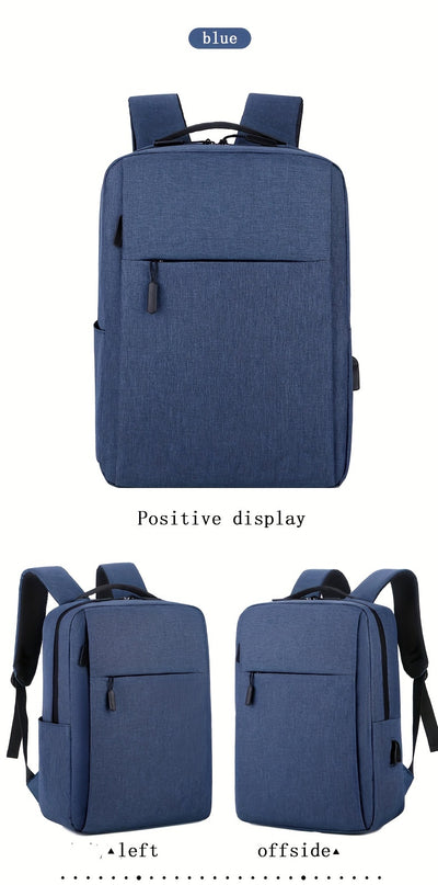 1pc Lightweight Laptop Bag - Durable Fabric Business Backpack with Adjustable Shoulder Straps, Multiple Compartments & Zipper Closure for School, Travel, Work - Grey, Backpack for Travel, Casual Style, Sturdy Construction