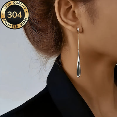 Hypoallergenic Stainless Steel Golden-Tone Teardrop Earrings, Fade-Resistant, Comfortable and Elegant, High-Quality Fashionable Women'S Jewelry for Daily Wear or Parties – A Delicate Gift for Her, Earring For Women, Earring