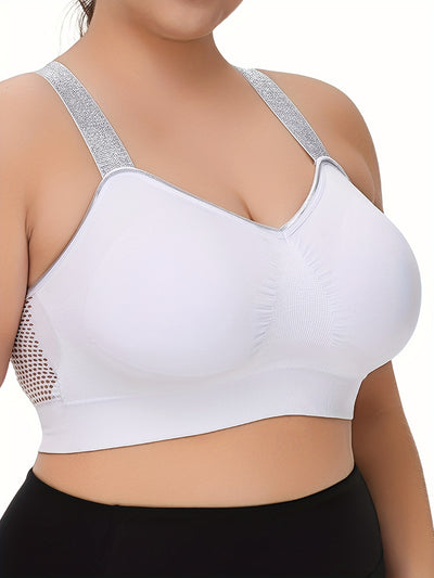 Middle Eastern Summer Thin Silvery Contrast High-End Bra Plus Size Breathable Women's Underwear Gathered Sports Lingerie with Extra Large Cups