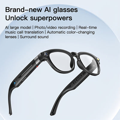 Q8 360° Surround Sound & HD Speakers Glasses with 360° Audio, HD Audio Quality, Dual-Channel Stereo Design, 360° Surround Sound Experience