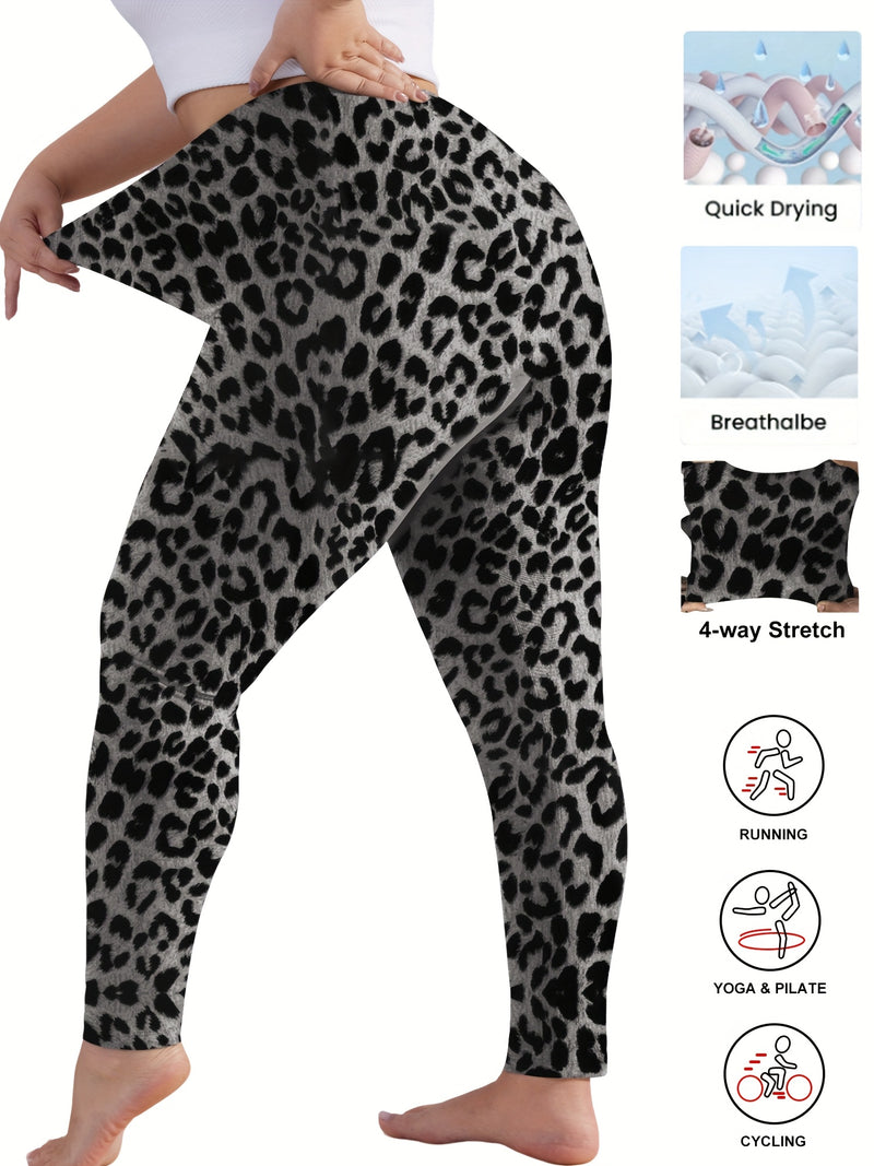 [Stretchy Leggings] Stretchy High-Waist Plus Size Women&