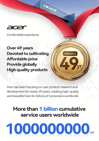 Acer TWS Wireless Headphones with Noise Cancelling, In-Ear Design, Lightweight Touch Control, Long Battery Life, HIFI Sound, Compatible with Mobile Phones, Tablets, And Laptops