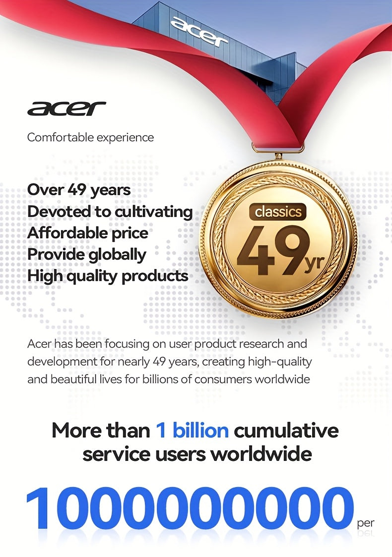 Acer TWS Wireless Headphones with Noise Cancelling, In-Ear Design, Lightweight Touch Control, Long Battery Life, HIFI Sound, Compatible with Mobile Phones, Tablets, And Laptops