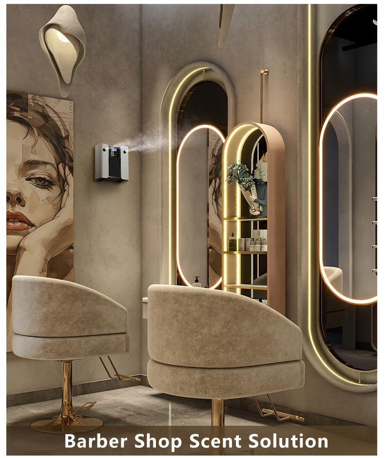 Waterless Essential Oil Diffuser for Home & Hotel, Spa, Office – Max 3000 sq ft Coverage, 2*160ml Capacity, Hotel Series Nebulizing Diffuser with Intelligent Aroma Air Dispersion, Wall-Mountable Design, Ultra-Quiet 35dB Whi