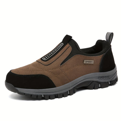Men's Slip-On Hiking Sneakers, Wear-resistant Non-Slip Outdoor Shoes For Hunting Trekking