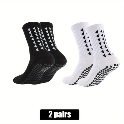 2/5/10 Pairs of Non-Slip Grip Socks for Men And Women, Suitable for Sports Like Football, Basketball, Baseball, Rugby, Soccer, Cycling, Running, Hiking, Tennis, And Skateboarding. These Professional Athletic Socks Feature a B