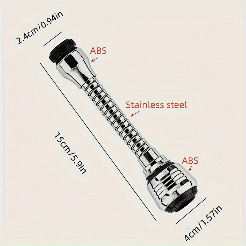 360° Rotating Kitchen Faucet Sprayer - Splash-Free Water-Saving 304 Stainless Extension Spray Head with Polished for RV Sink, Home Washing Machine & Dishwashing, Kitchen Faucet with Pull Sprayer, Rv Sink Accessory, Modern Ki