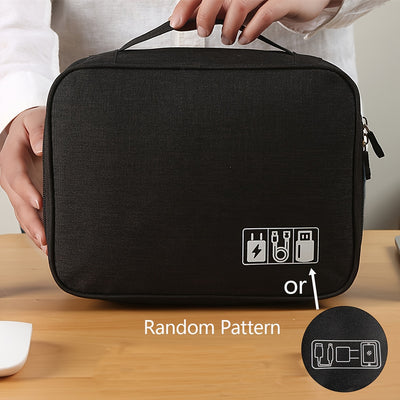 Multi-layer Travel Digital Accessories Storage Bag, Power Bank Earphone Camera Data Cable Storage Box, Multi-functional Divided Mobile Phone Laptop Bag Digital Bag