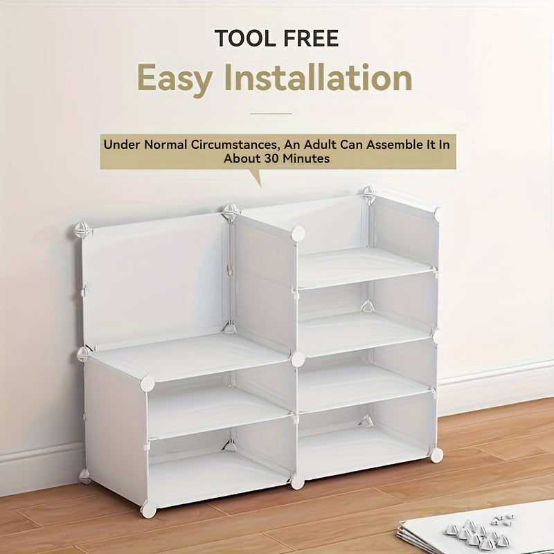 Expandable Shoe Rack with Doors - Portable Organizer for 8-60 Pairs of Shoes, Boots & Slippers - No Assembly Required