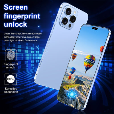 I16 Pro Max 2025 New 6.8" HD Large Display Smartphone, Multi-function Unlocked Phone, 12+512GB, Front And Rear HD Camera, 6800 MAh Large Capacity Battery, With Data Cable, Suitable For Birthday Gifts