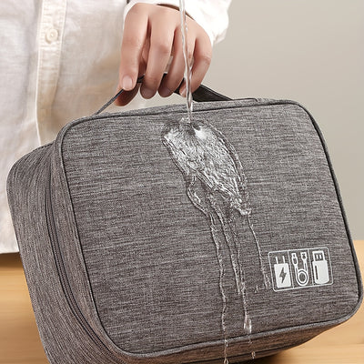 Multi-layer Travel Digital Accessories Storage Bag, Power Bank Earphone Camera Data Cable Storage Box, Multi-functional Divided Mobile Phone Laptop Bag Digital Bag
