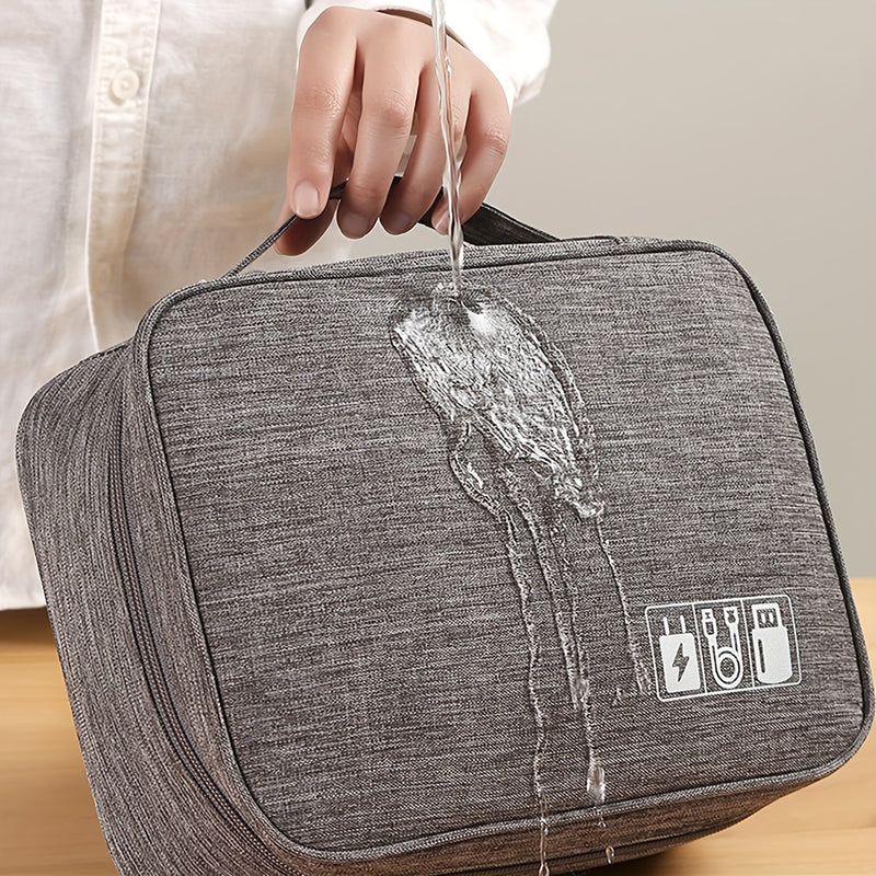 Multi-layer Travel Digital Accessories Storage Bag, Power Bank Earphone Camera Data Cable Storage Box, Multi-functional Divided Mobile Phone Laptop Bag Digital Bag