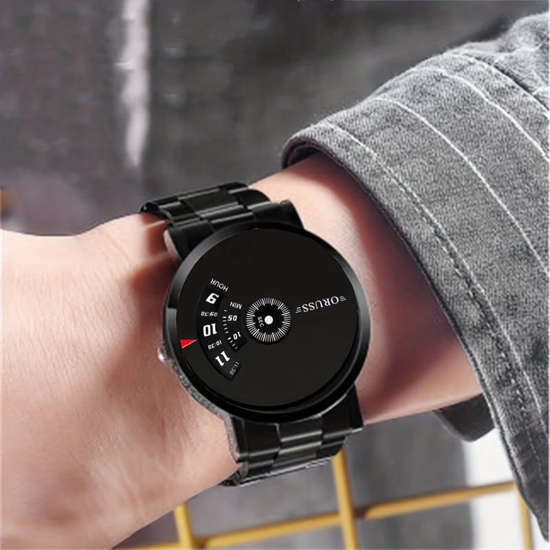 ساعة رجالية جديدة عالية الجودة أنيقة ذات طابع شخصي كل شيء رائع ومتين ساعة عمل حركية، اختيار مثالي للهدايا