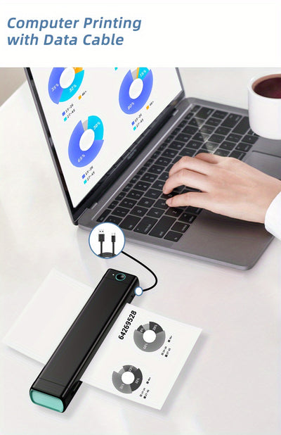 Wireless Portable Printer M08F: 21.59x27.94cm Thermal Printer, Ink Free, Mobile Printer That Can Be Used For Business, Office, Home, And Study, Compatible With Android And IOS