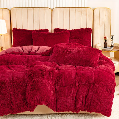 طقم غطاء لحاف فاخر من 3 قطع - غطاء سرير ناعم ومريح لجميع المواسم مصنوع من البوليستر بسحاب لغرفة النوم وغرفة الضيوف والمبيت