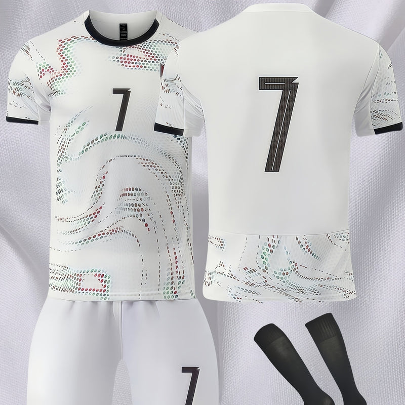 3pcs Football Uniform Set, Size 7 Men&