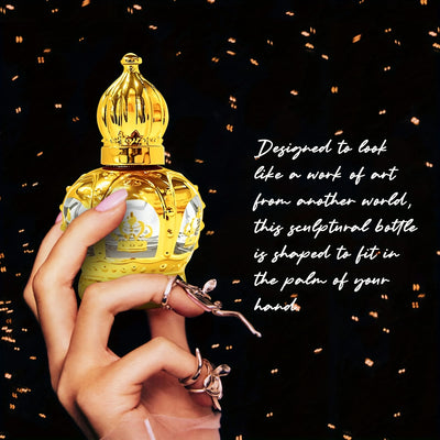 SUMAX Luxury Golden Crown Perfume Roller Ball - Long-Lasting Royal Fragrance Oil, Alcohol-Free, Elegant Golden Perfume for Women & Men, Massage Oil for Wrists, Neck, Special Events - Luxury Gift Box with Golden Cap & Box - Id