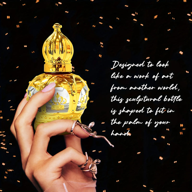 SUMAX Luxury Golden Crown Perfume Roller Ball - Long-Lasting Royal Fragrance Oil, Alcohol-Free, Elegant Golden Perfume for Women & Men, Massage Oil for Wrists, Neck, Special Events - Luxury Gift Box with Golden Cap & Box - Id